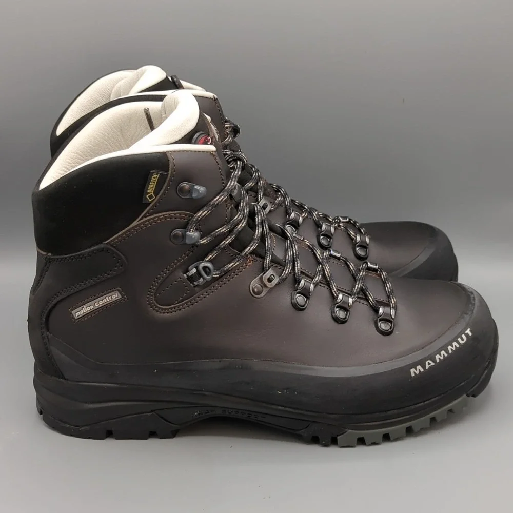 New Mammut Mt Trail XT GTX Mens Size 11 Hiking Boots Dark Brown Leather Gore-Tex